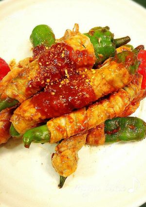 甘長唐辛子の肉巻きチャップ♥-レシピのメイン写真