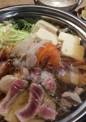 料亭風♡沖すき鍋(魚すき)お刺身残りで♪-レシピのメイン写真