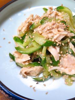 鶏ささみときゅうりのぬた(酢味噌)和え-レシピのメイン写真