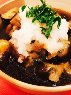 焼きなすのおろしめんつゆ-レシピのメイン写真