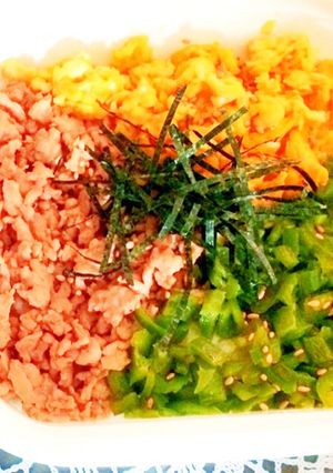 肉&野菜&卵de三色丼-レシピのメイン写真