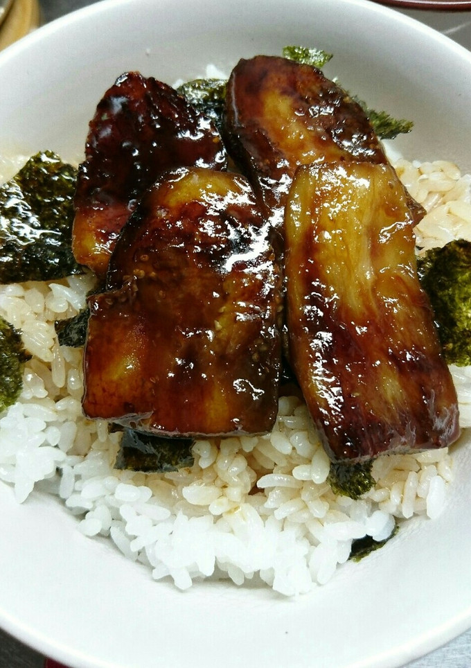 「鰻丼より好き」と絶賛！茄子の蒲焼き丼-レシピのメイン写真