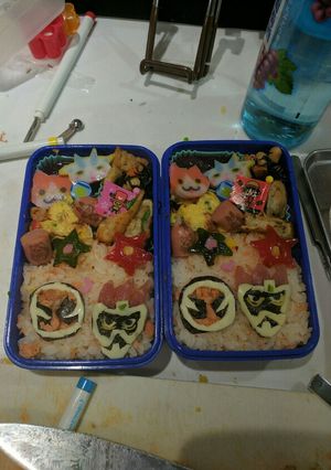 仮面ライダーエグゼイド&ゴーストキャラ弁-レシピのメイン写真