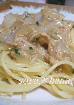 簡単ツナパスタ　にんにく醤油風味-レシピのメイン写真