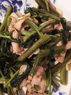 空芯菜と豚肉のオイスターソース炒め-レシピのメイン写真
