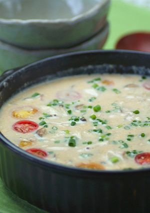 しめじとミニトマトの和風豆乳スープ-レシピのメイン写真
