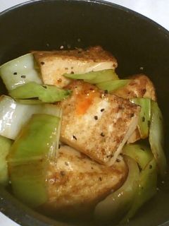 厚揚げとチンゲン菜のピリ辛炒め-レシピのメイン写真