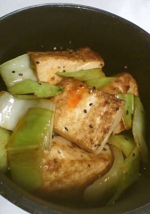 厚揚げとチンゲン菜のピリ辛炒め-レシピのメイン写真