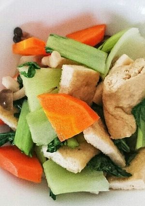 油揚げと残り野菜の簡単レンジ蒸し-レシピのメイン写真