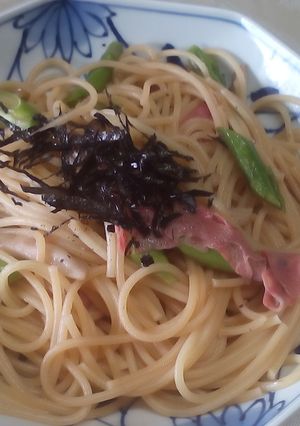 アスパラシメジの醤油パスタ-レシピのメイン写真