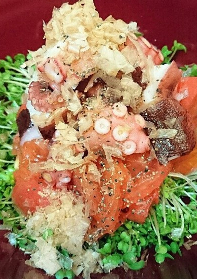 タコとトマトのイタリアンカラー和風サラダ-レシピのメイン写真