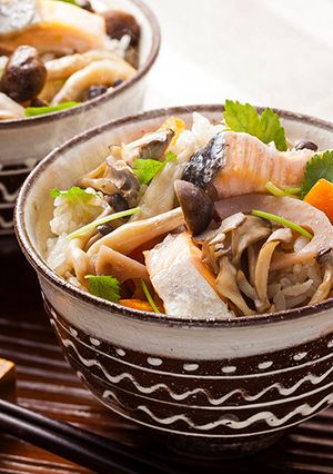 鮭ときのこの炊き込みご飯-レシピのメイン写真