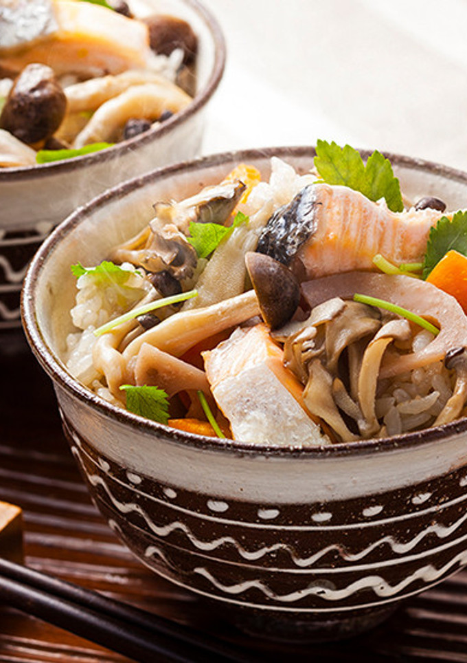 鮭ときのこの炊き込みご飯-レシピのメイン写真