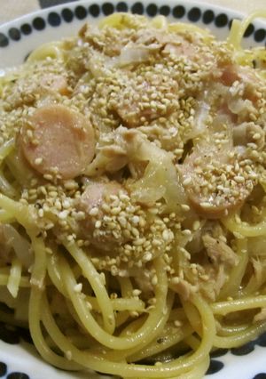 マヨ＆焼肉たれのやみつきパスタ-レシピのメイン写真