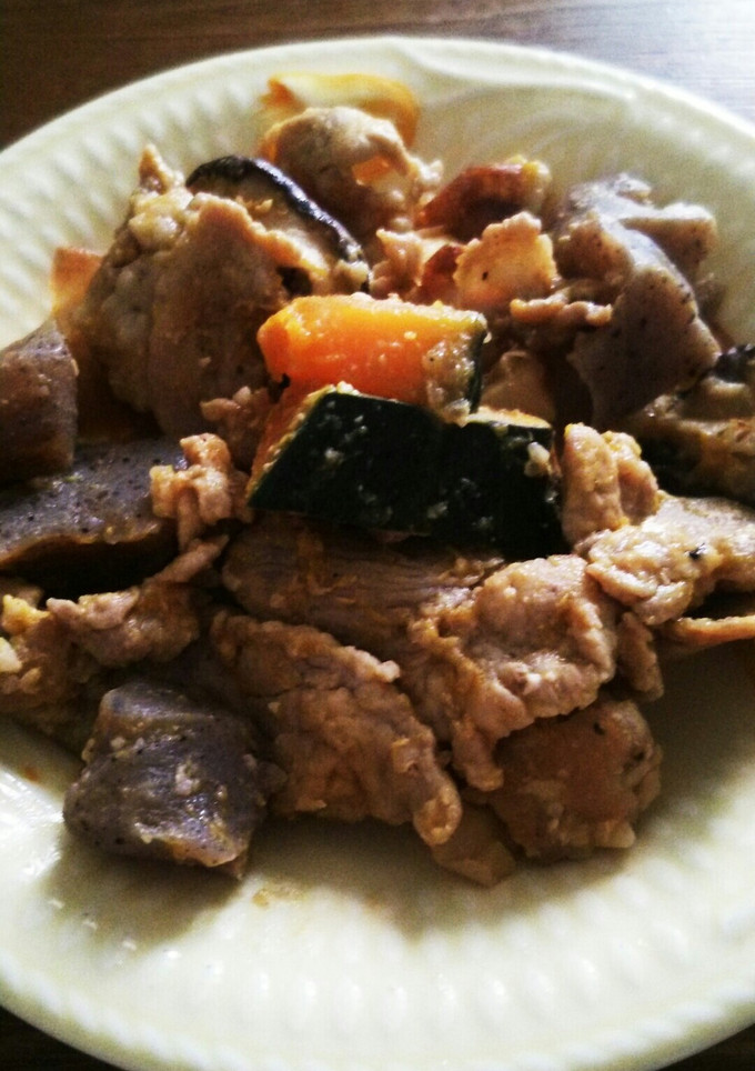 秋のかさまし豚肉味噌炒め!!-レシピのメイン写真