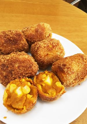 チーズインかぼちゃコーンコロッケ♡-レシピのメイン写真