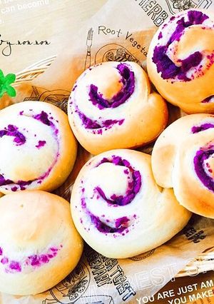 HBでさつまいも《紫芋》の渦巻きパン-レシピのメイン写真