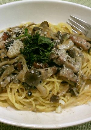 きのこたっぷり！クリームパスタ-レシピのメイン写真