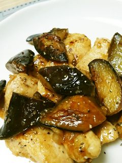 茄子と鶏胸肉のハニーポン酢炒め-レシピのメイン写真