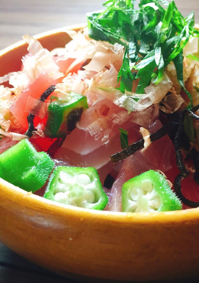 マグロとオクラの塩昆布和え-レシピのメイン写真