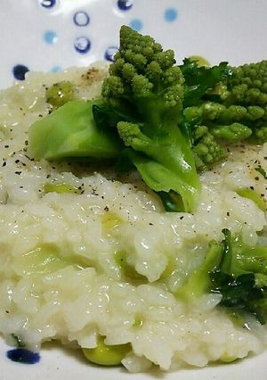 【男の料理】枝豆で緑のリゾット-レシピのメイン写真