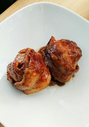 簡単☆卵に豚バラ肉をぎゅっ！とします！-レシピのメイン写真