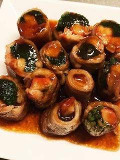 ほうれん草とカニカマの肉巻き-レシピのメイン写真