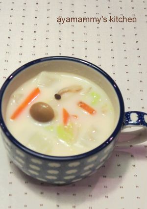 白菜のミルク味噌スープ♪-レシピのメイン写真