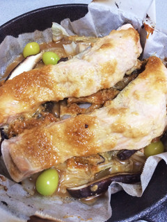 簡単 スキレットで鮭のちゃんちゃん焼き-レシピのメイン写真