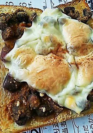 小豆あんきな粉チーズトースト-レシピのメイン写真