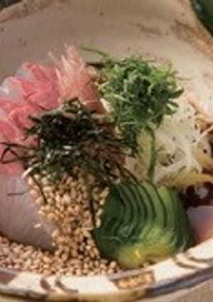 カンパチ刺身の胡麻じょうゆ和え-レシピのメイン写真