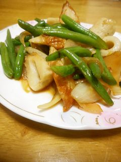 ちくわといんげんとたまねぎの炒め物-レシピのメイン写真