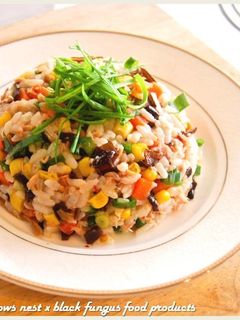 黑木耳鮪魚玉米鮮蔥拌飯.柯媽媽の植物燕窩-レシピのメイン写真