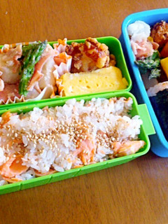 ♥鮭ご飯弁当♥-レシピのメイン写真