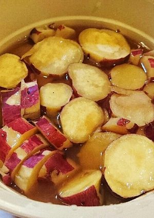 さつまいも煮ゆず茶煮(レンジ圧力鍋)-レシピのメイン写真