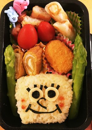簡単！スポンジボブ弁当 キャラ弁-レシピのメイン写真