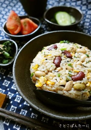 豆とツナひじきの簡単チャーハン♪-レシピのメイン写真