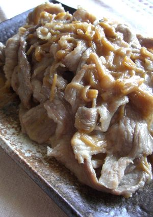 簡単！豚肉のなめたけバター炒め-レシピのメイン写真