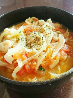 塩ラーメンをアレンジ♪イタリアンラーメン-レシピのメイン写真
