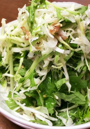 水菜とキャベツの簡単♪梅風味サラダ-レシピのメイン写真