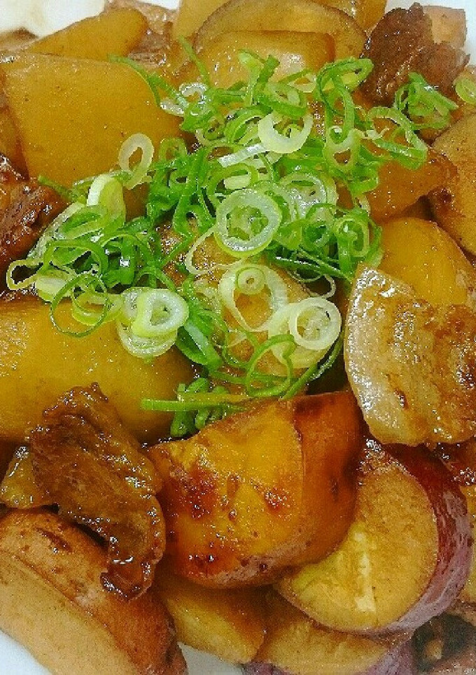 豚と薩摩芋と大根で簡単ウマい大皿おかず!-レシピのメイン写真