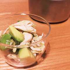 鶏ささみとアボカドのわさびにんにく和え-レシピのメイン写真