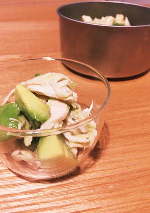 鶏ささみとアボカドのわさびにんにく和え-レシピのメイン写真