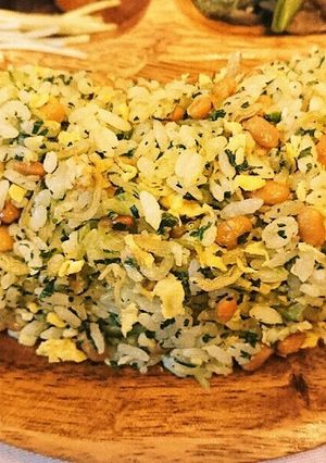 小松菜とじゃこふりかけの納豆炒飯-レシピのメイン写真