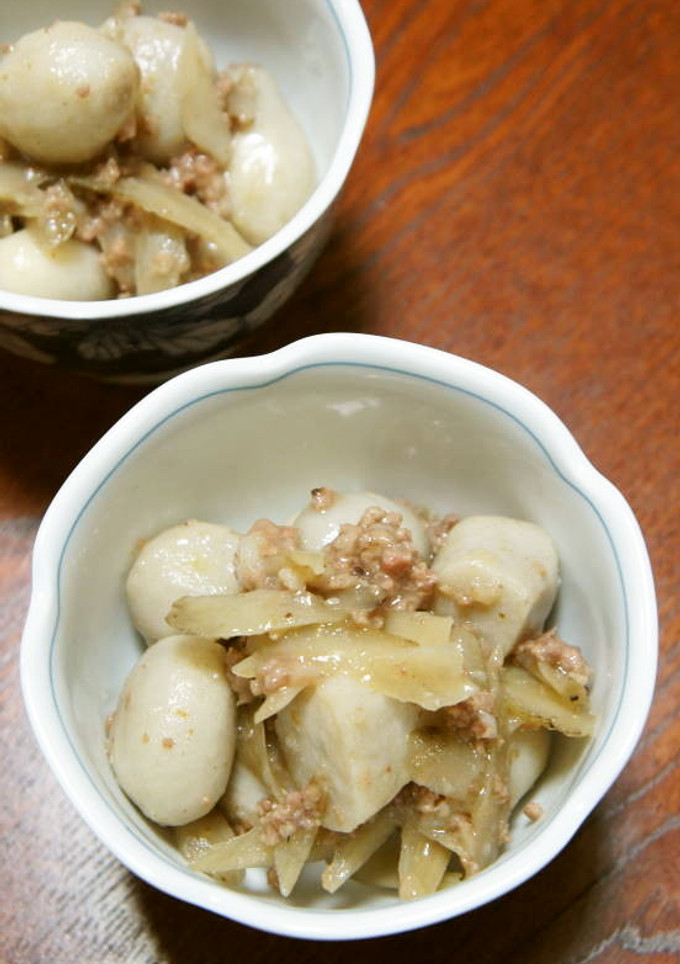 冷凍を使って、さといものそぼろ煮　２-レシピのメイン写真