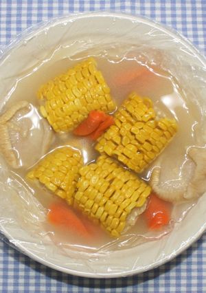 ポリ袋レシピ☆乾燥とうもろこしのスープ-レシピのメイン写真