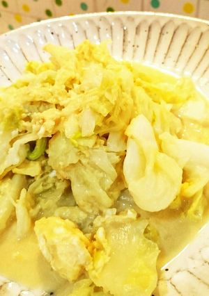 ふわっと卵とキャベツの味噌マヨ炒め-レシピのメイン写真