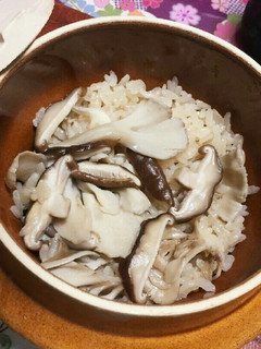 釜飯の釜で舞茸ご飯-レシピのメイン写真
