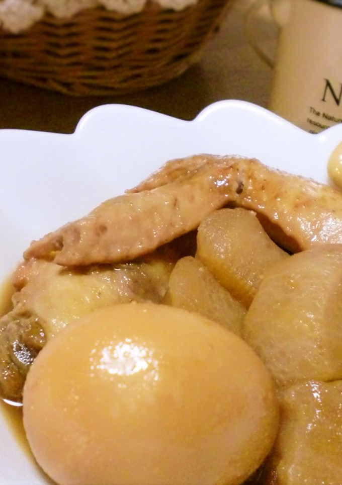 ぱぱっと！鶏手羽肉と大根の煮込み-レシピのメイン写真