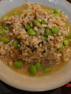 なめたけで!大好き枝豆のそぼろ煮-レシピのメイン写真